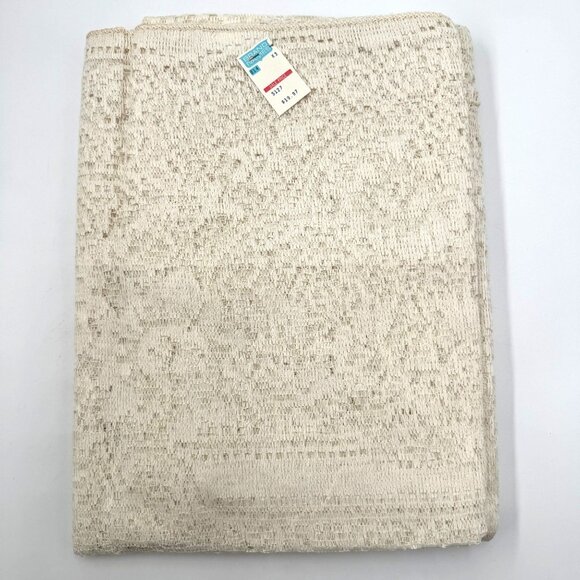 Quaker Lace Tablecloth Barcelona 70x90 Oval/Oblong Natural Made In USA - Picture 13 of 13